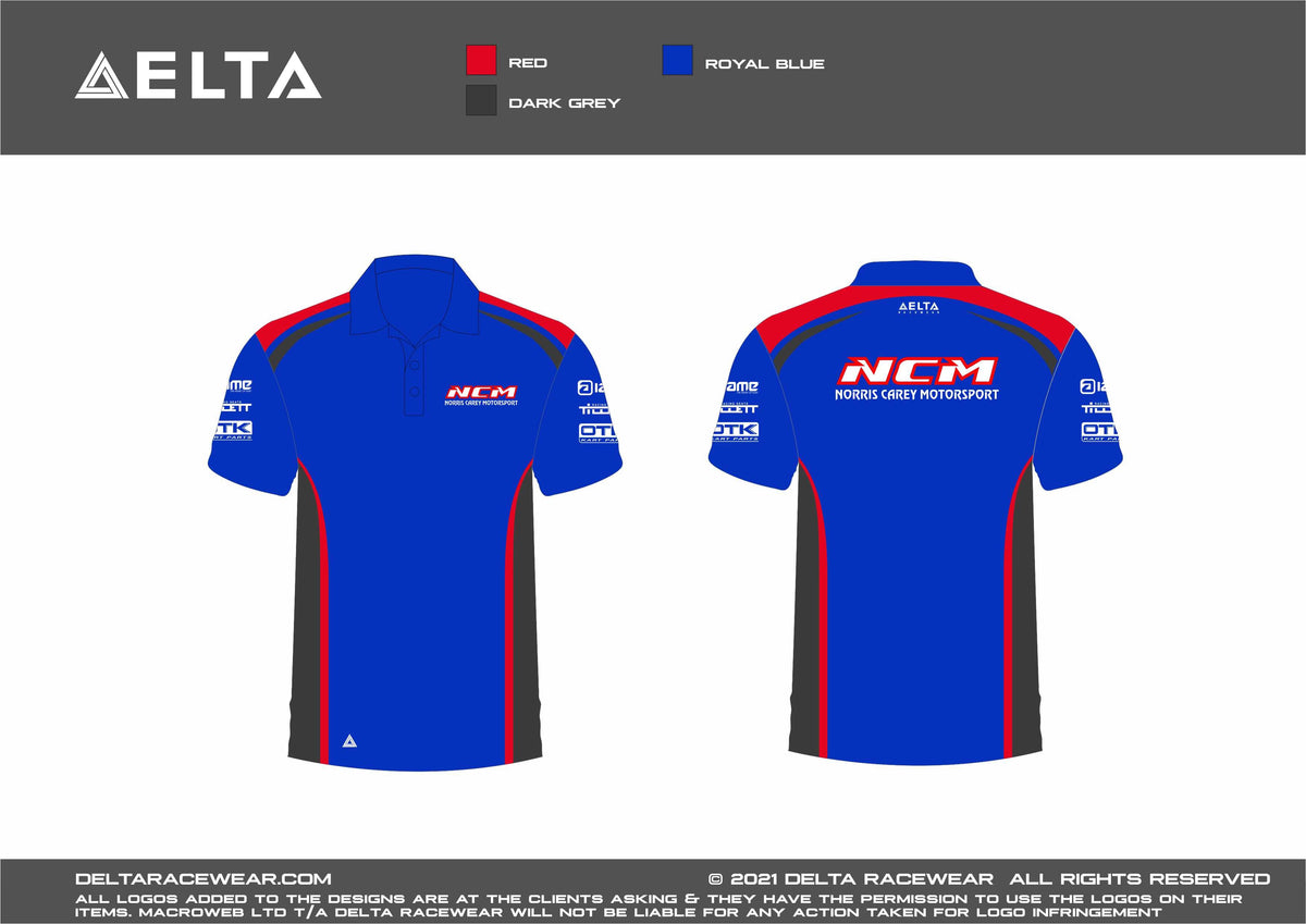 Delta Racewear NCM Sublimated Women's Polo Shirt – Delta Racewear