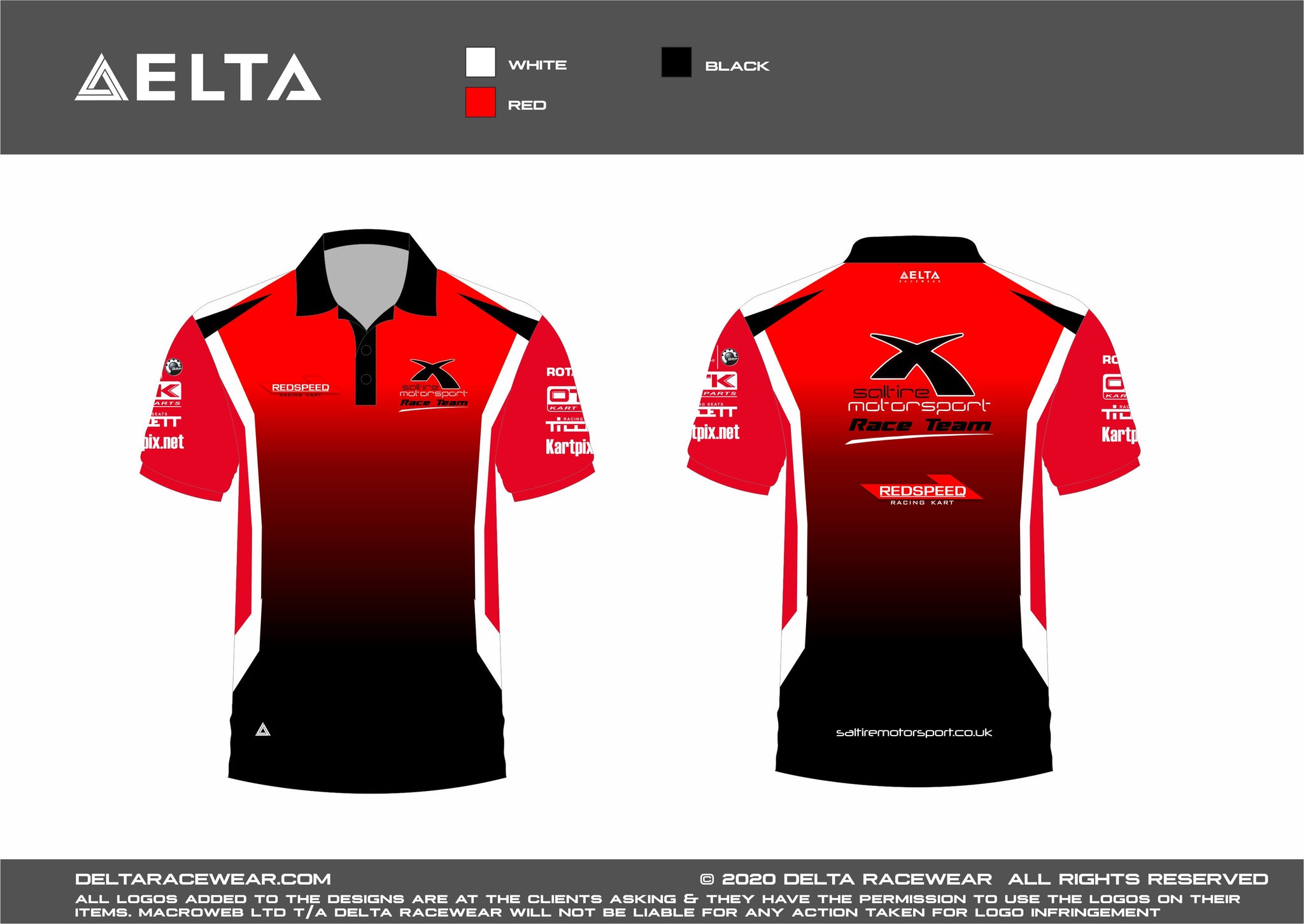 Saltire Motorsport Sublimated Kid's Polo Shirt