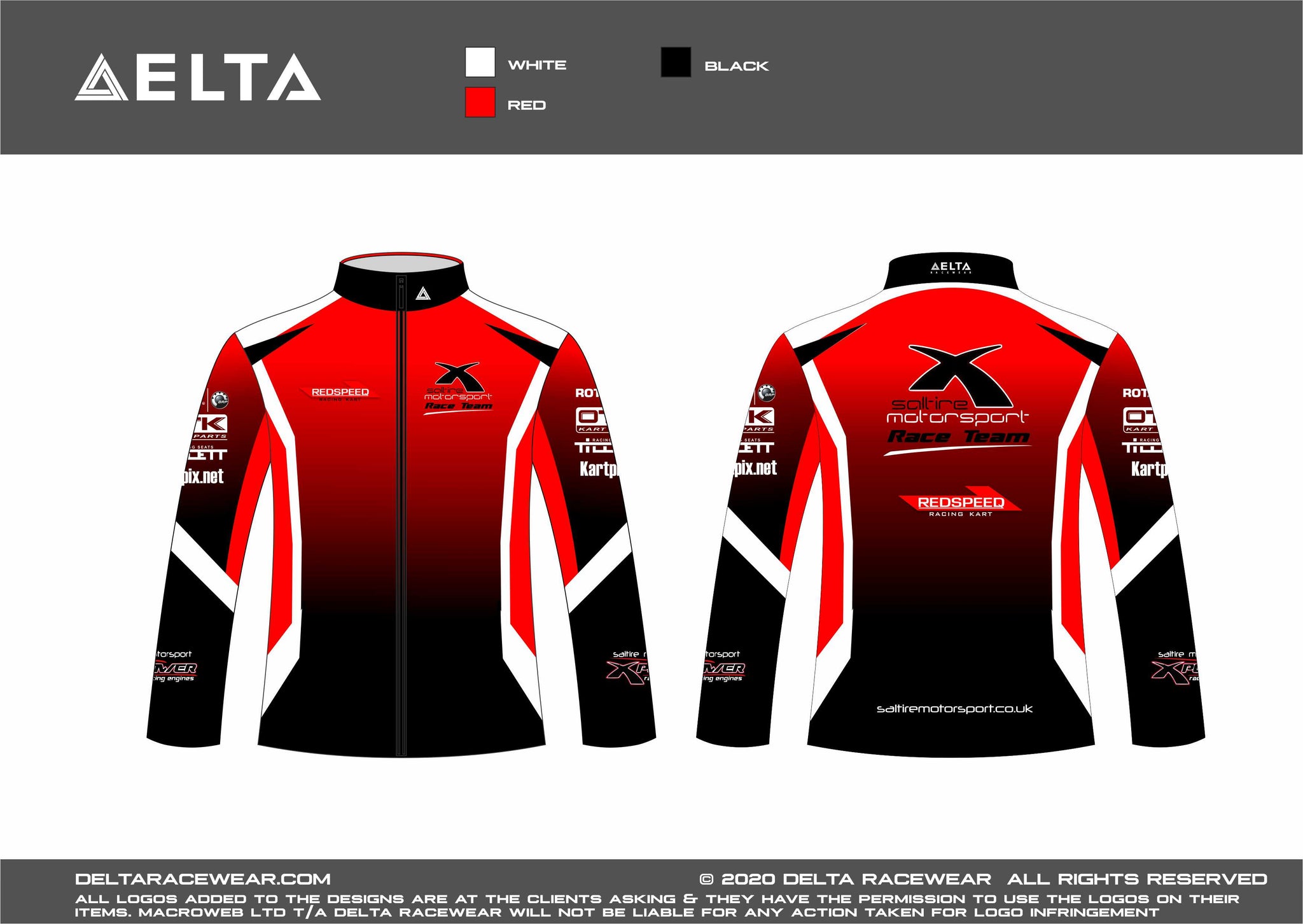 Saltire Motorsport Sublimated Kid's Softshell Jacket