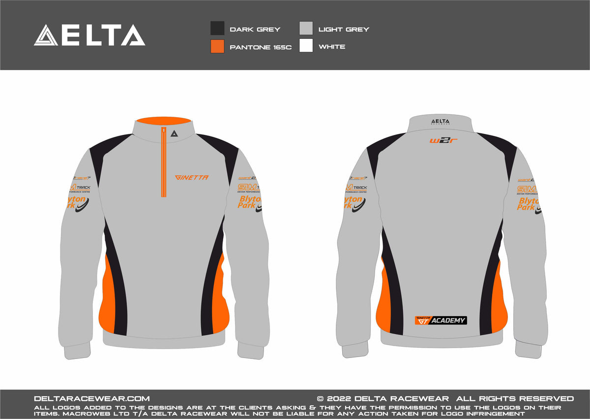 Ginetta Sublimated Men's Zip Neck Jumper – Delta Racewear
